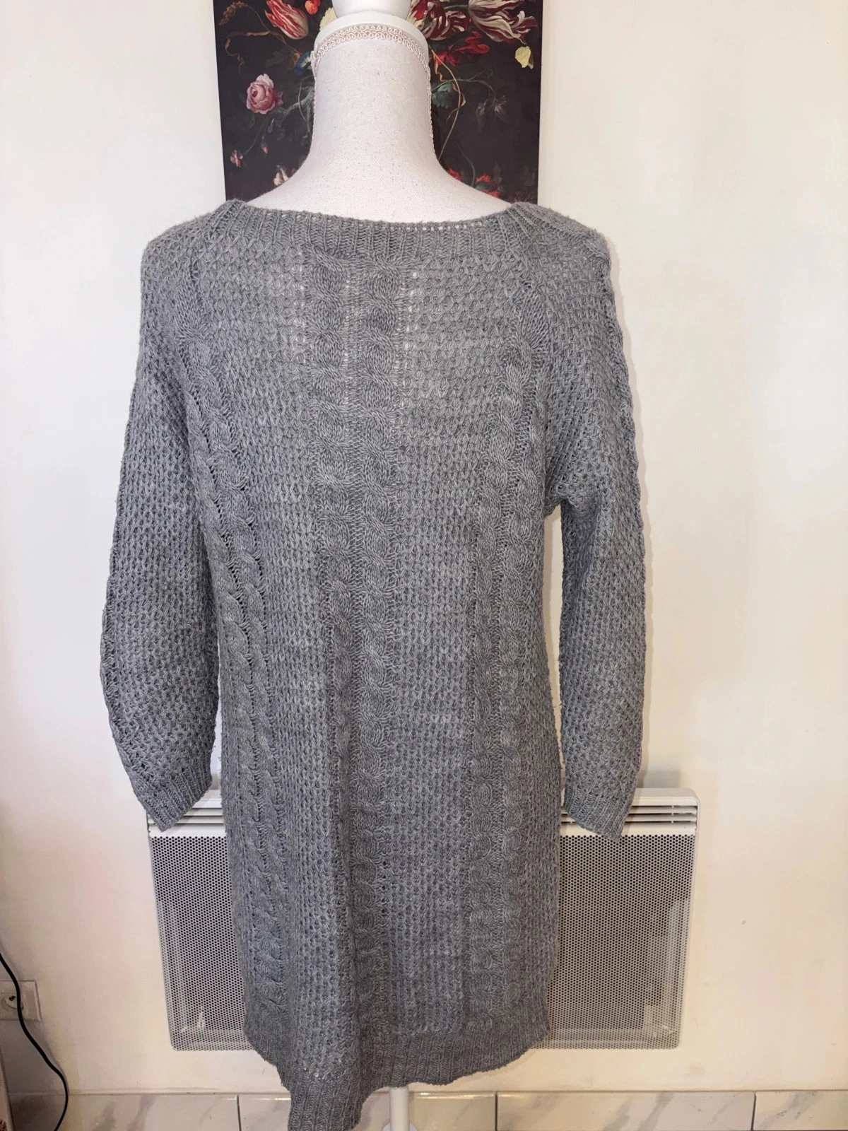 Gray sweater dress Vanille & Chocolat size S / 36 – photo 3